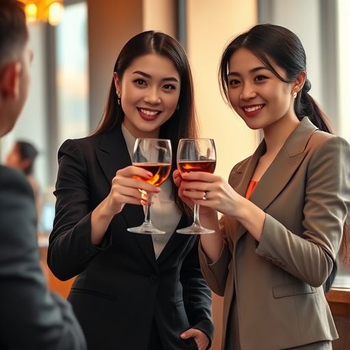 模特与客户友好互动