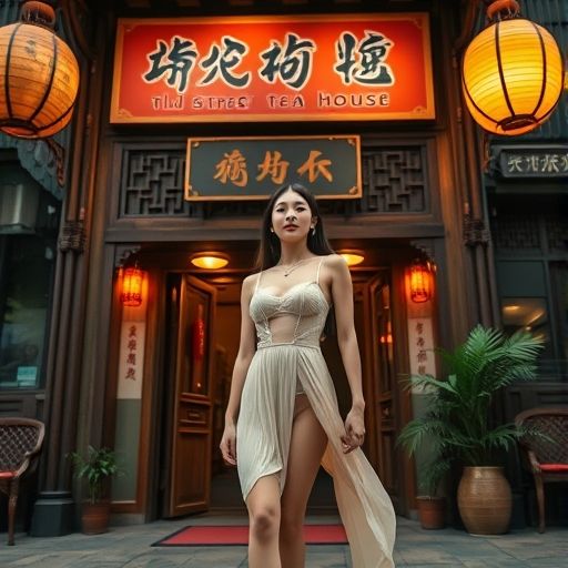 老街茶室的门头