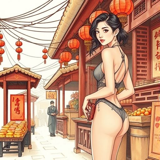 葵花浦典夜市糖葫芦摊位