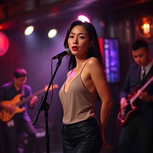 酒吧乐队演出场景