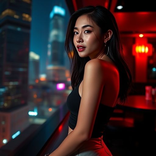 夜场休闲会所夜晚灯光氛围