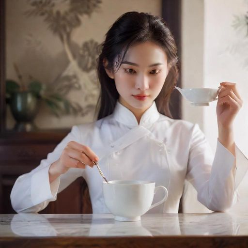 茶汤倾倒的瞬间