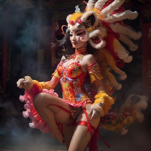 葵花浦典古街醒狮表演