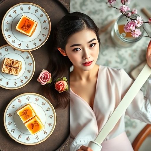 茶肆茶点摆盘