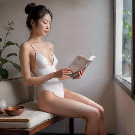 茶桌上摆放书籍的安静角落