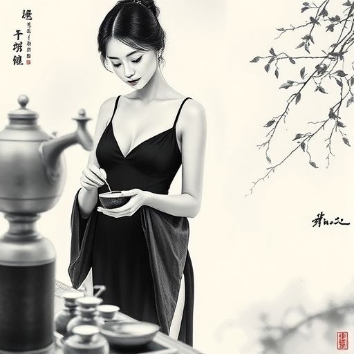 茶艺师优雅泡茶瞬间