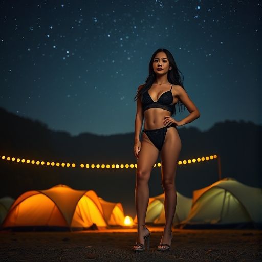 清远露营地的夜晚美景