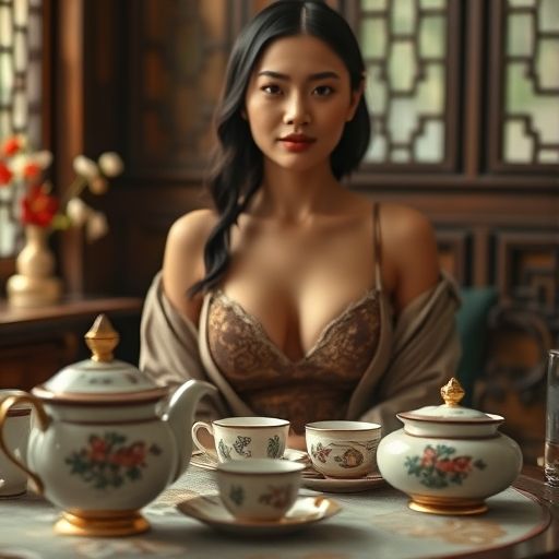 茶桌上的茶具与茶汤