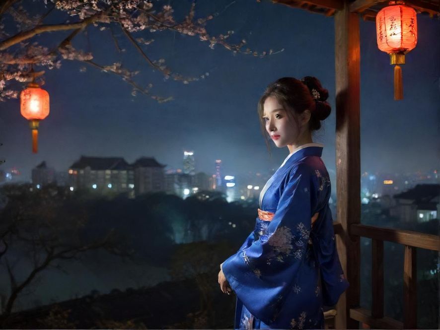 都市夜景下闪烁的霓虹灯，充满活力