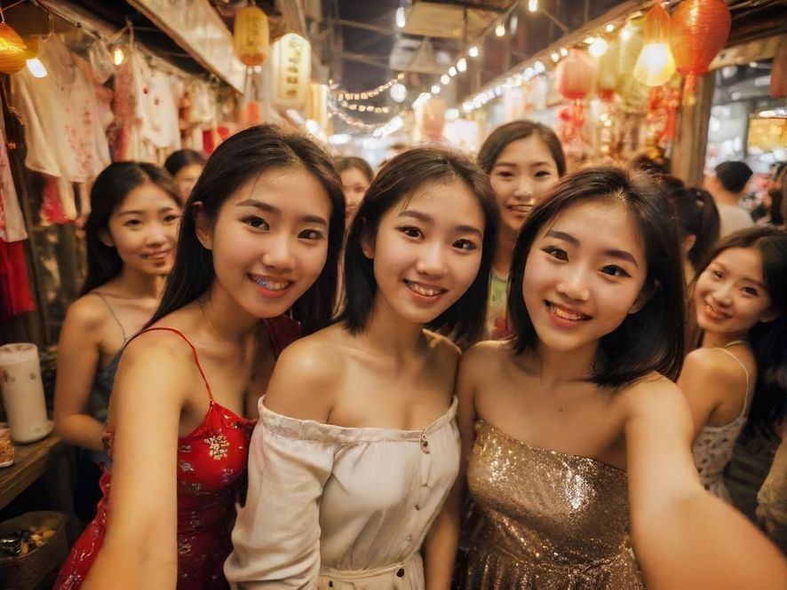 广州充满活力的夜市，人群熙熙攘攘，欢声笑语，展现了城市休闲娱乐的无限魅力。