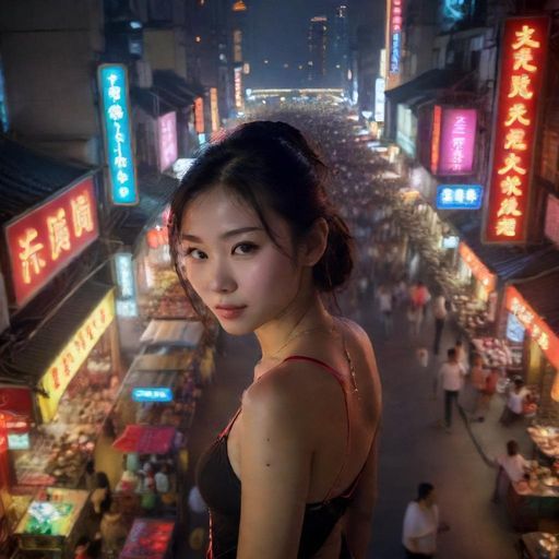 广佛夜市的热闹景象