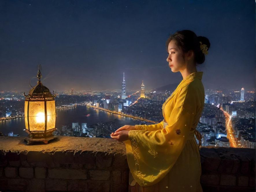 广州黄埔夜色下的休闲会所外景