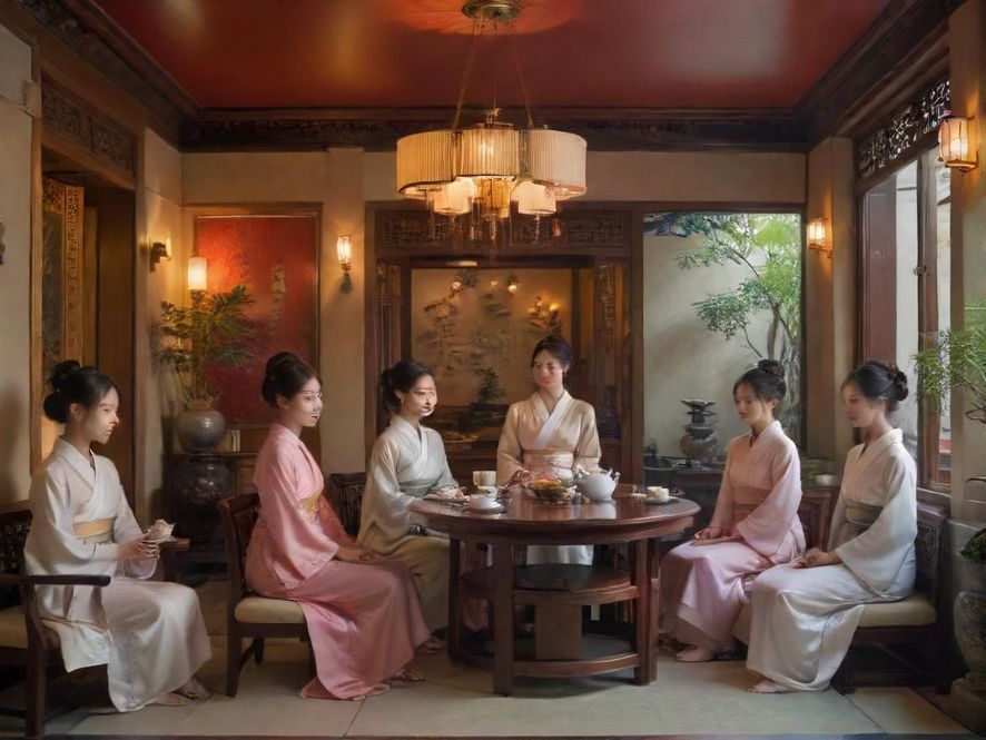 百花楼茶室雅致环境