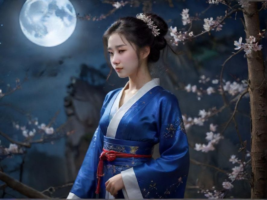 广州夜场街头朦胧夜景