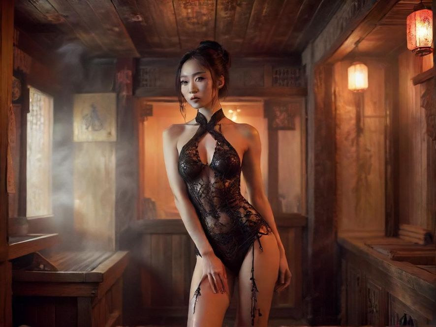 桑拿会所复古中式汗蒸房实景
