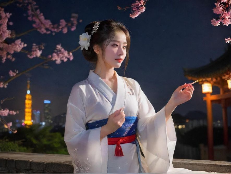 广州白云区夜幕下的都市霓虹，展现其独特的魅力与活力。