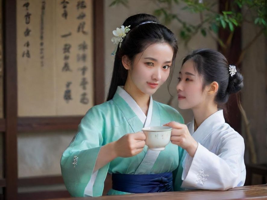 广州某隐藏茶社，环境清幽，充满神秘感