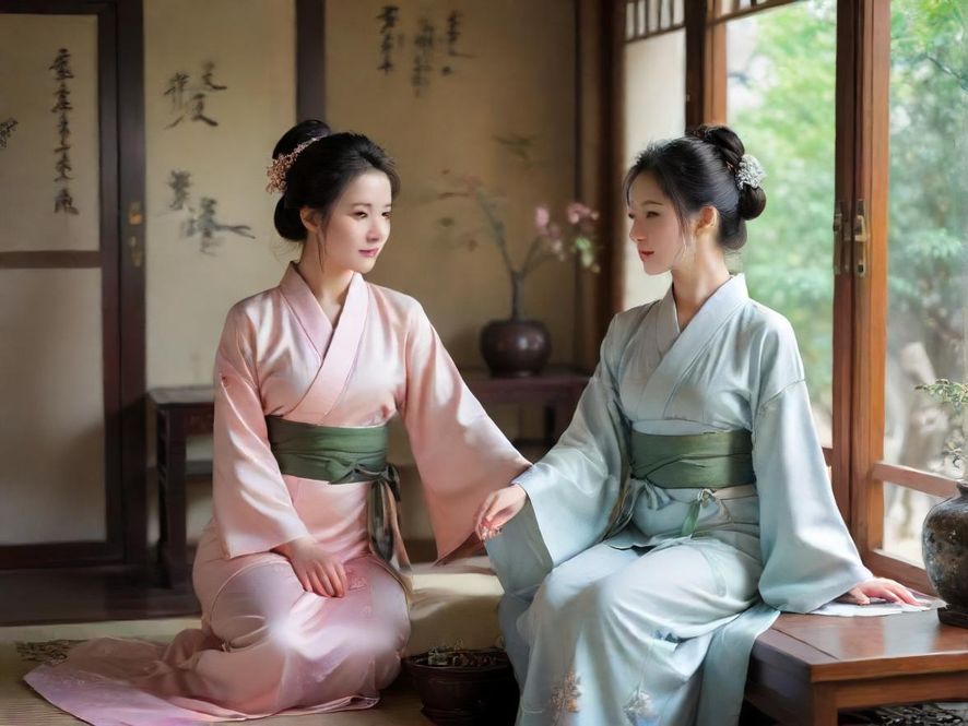 一家装饰典雅、光线柔和的私密茶室，散发着宁静祥和的禅意氛围。