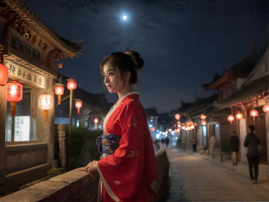 广州南州路夜景，霓虹闪烁，充满都市魅力。