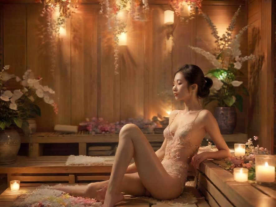 百花丛佳丽桑拿会所休息区氛围