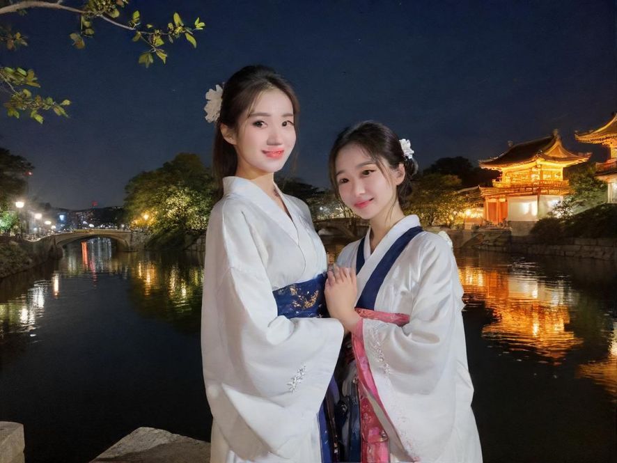 都市夜景 焦点模糊 霓虹灯闪烁 休闲娱乐街区