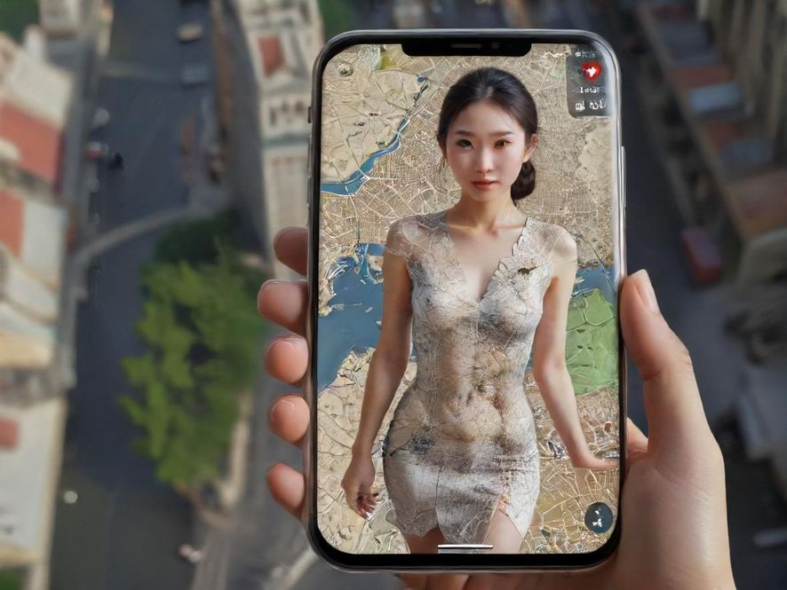 在手机上查看广州地图，寻找目的地