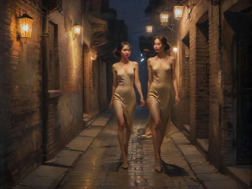 南京夜景小巷探索
