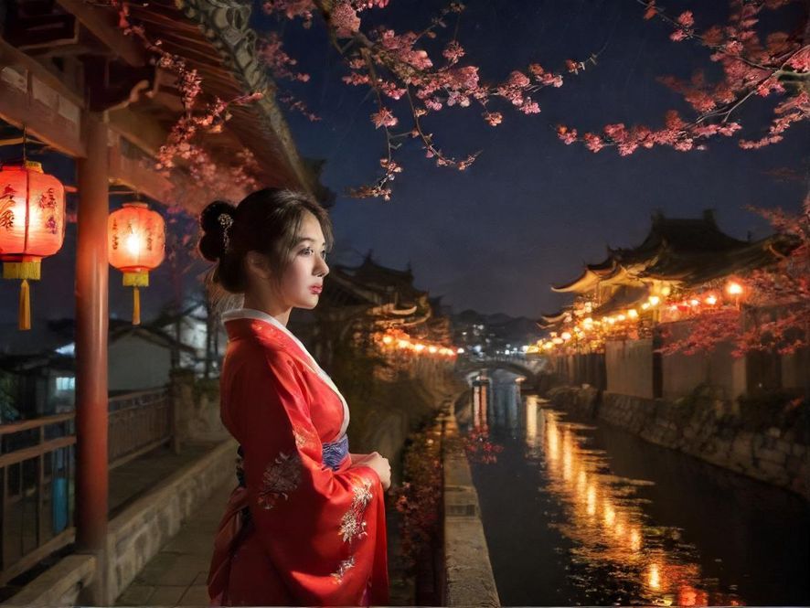 夜晚的城市灯光