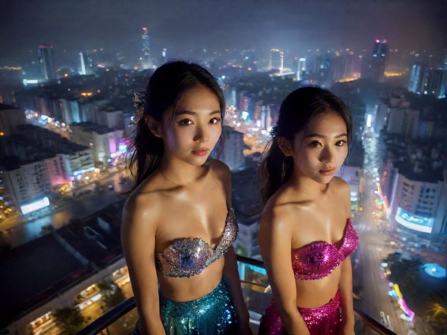 佛山夜生活街头场景