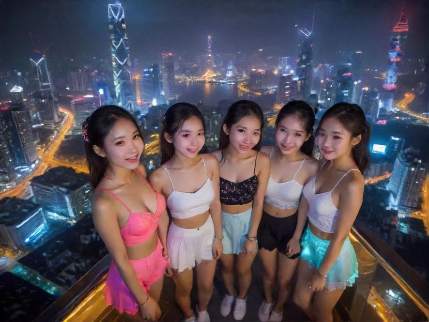 深圳夜生活街头夜景