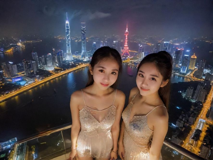 广州珠江新城璀璨夜景，展现都市繁华与活力