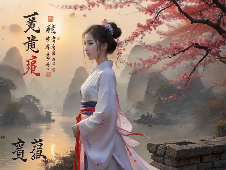 一个抽象的数字指南针，指向远方，象征着找到方向和目标