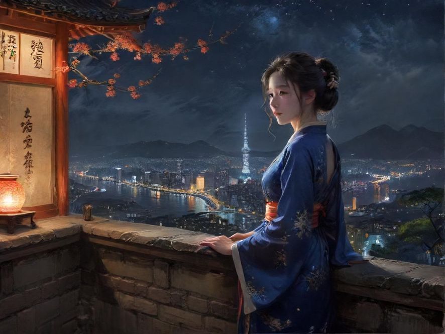 广州夜场俯视图