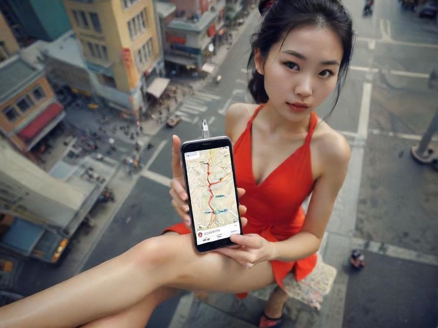 手机地图上的佛山区域