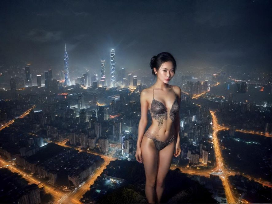 深圳观澜区域的夜景