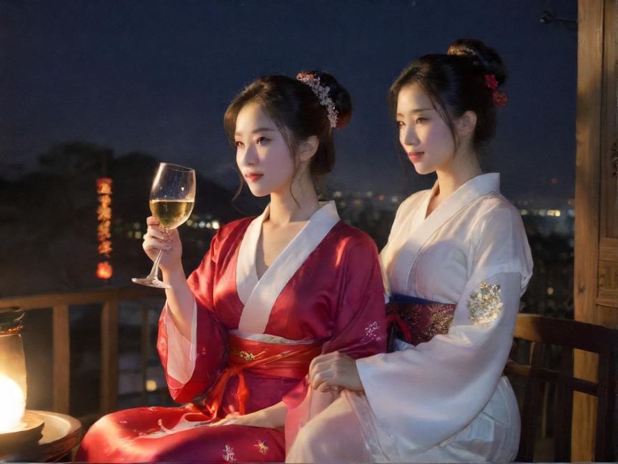 广州夜场会所霓虹灯光场景