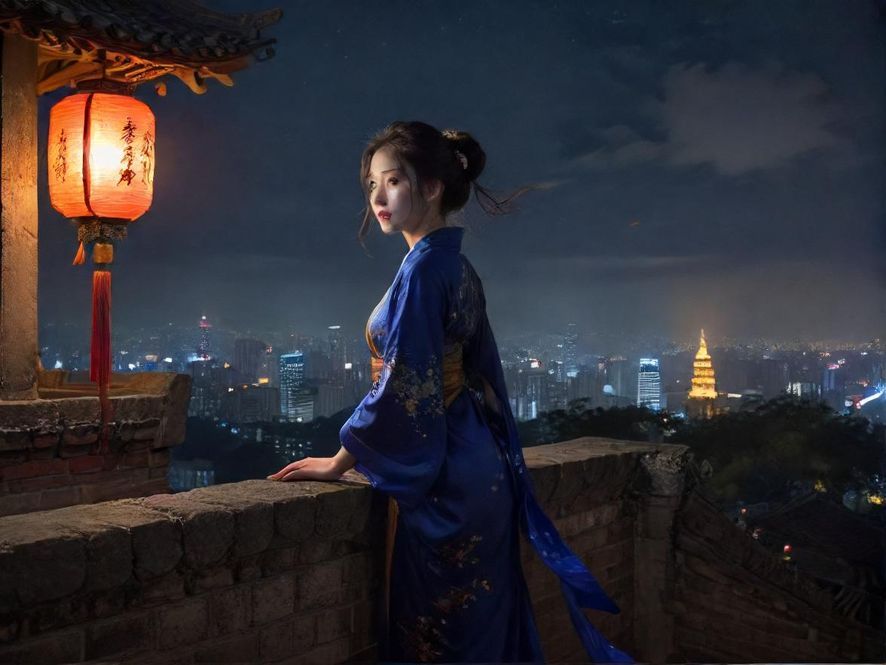 东莞夜色下的繁华一角