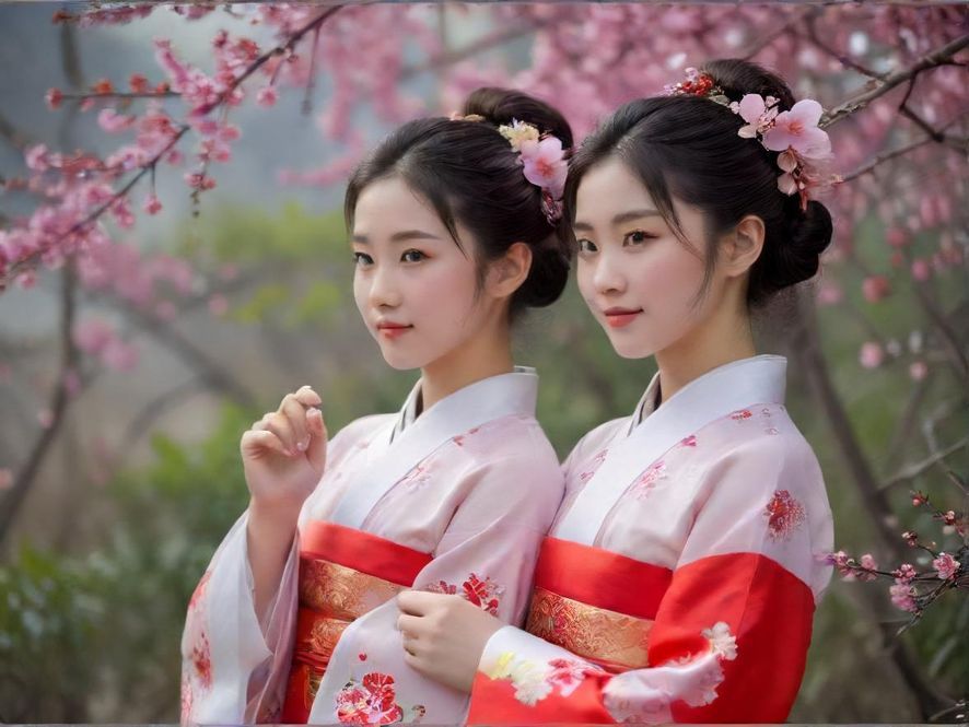 象征丰富的百花丛