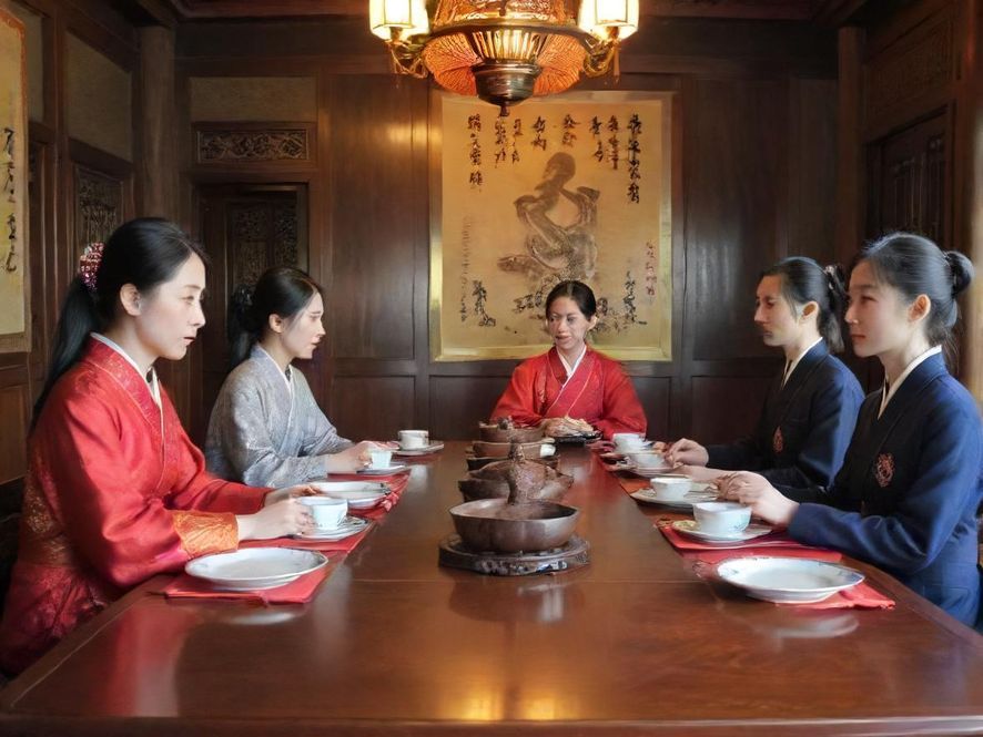 一个充满艺术气息的私密会所,光线柔和,装饰典雅,营造出极致放松的氛围