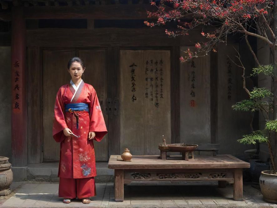 一群年轻人在城市特色巷弄中愉快地交流玩乐