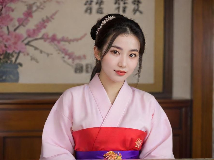 一位优雅女士在私密会所中享受宁静时光，侧影唯美，氛围温馨