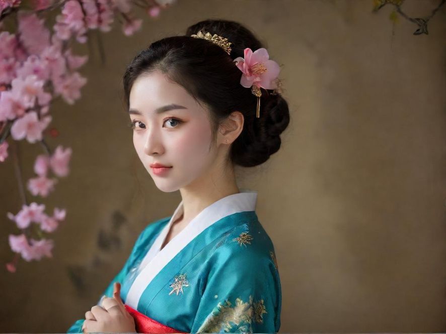 一位身着专业制服的气质女技师，背影示人，专注地进行着手法，画面呈现温暖色调，带有东方韵味。