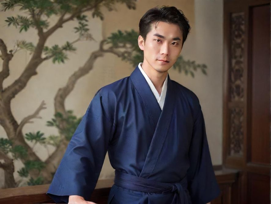 一位男士侧面躺着,享受着专业的按摩服务,背景是柔和的灯光和宁静的私密空间,营造出极致放松的氛围。